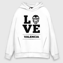 Толстовка оверсайз мужская Valencia Love Классика, цвет: белый