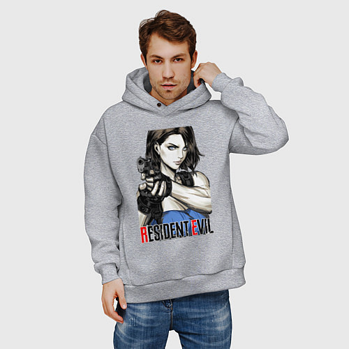 Мужское худи оверсайз Jill RE3 / Меланж – фото 3