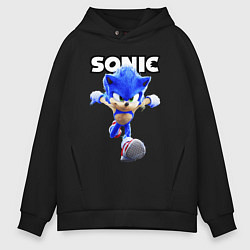 Толстовка оверсайз мужская Sonic the Hedgehog 2, цвет: черный
