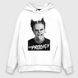 Толстовка оверсайз мужская The Prodigy - firestarter, цвет: белый