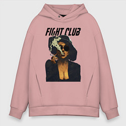 Толстовка оверсайз мужская Fight Club - Marla Singer, цвет: пыльно-розовый