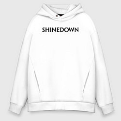 Толстовка оверсайз мужская Shinedown лого, цвет: белый