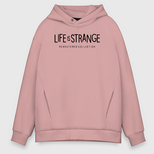 Мужское худи оверсайз Life Is Strange - logo / Пыльно-розовый – фото 1