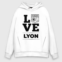 Толстовка оверсайз мужская Lyon Love Классика, цвет: белый