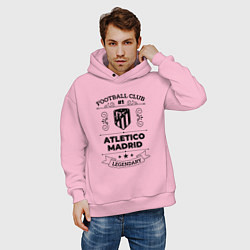 Толстовка оверсайз мужская Atletico Madrid: Football Club Number 1 Legendary, цвет: светло-розовый — фото 2