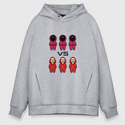 Толстовка оверсайз мужская Кальмар vs Дом, цвет: меланж