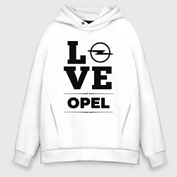 Толстовка оверсайз мужская Opel Love Classic, цвет: белый