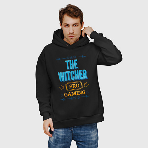 Мужское худи оверсайз Игра The Witcher PRO Gaming / Черный – фото 3