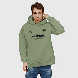 Толстовка оверсайз мужская Arsenal Униформа Чемпионов, цвет: авокадо — фото 2