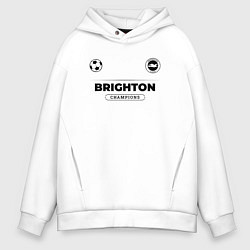 Толстовка оверсайз мужская Brighton Униформа Чемпионов, цвет: белый