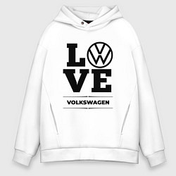 Толстовка оверсайз мужская Volkswagen Love Classic, цвет: белый