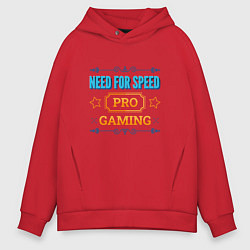 Толстовка оверсайз мужская Игра Need for Speed PRO Gaming, цвет: красный