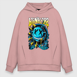 Толстовка оверсайз мужская Blink 182 - 20 years, цвет: пыльно-розовый