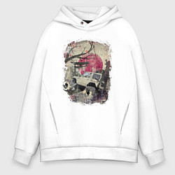 Толстовка оверсайз мужская Бездорожье Азия, цвет: белый