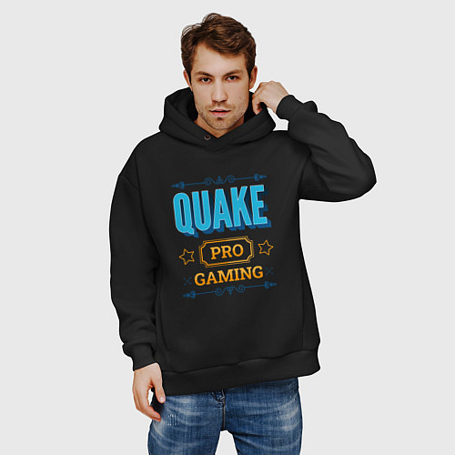 Мужское худи оверсайз Игра Quake pro gaming / Черный – фото 3