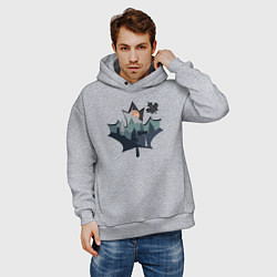 Толстовка оверсайз мужская Бездорожье, цвет: меланж — фото 2