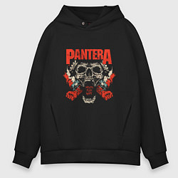 Толстовка оверсайз мужская PANTERA band, цвет: черный