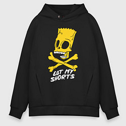 Толстовка оверсайз мужская Eat my shorts! Hype!, цвет: черный