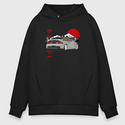 Толстовка оверсайз мужская Honda Crx Retro JDM, цвет: черный