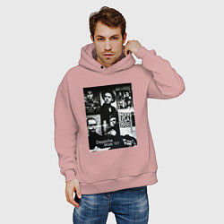 Толстовка оверсайз мужская Depeche Mode 101 Vintage 1988, цвет: пыльно-розовый — фото 2