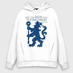 Толстовка оверсайз мужская FC Chelsea Lion, цвет: белый