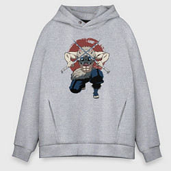Толстовка оверсайз мужская Иноске Демон Слеер, цвет: меланж