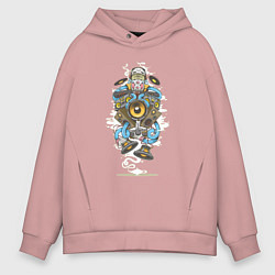 Толстовка оверсайз мужская Музыкальный Джинн, цвет: пыльно-розовый