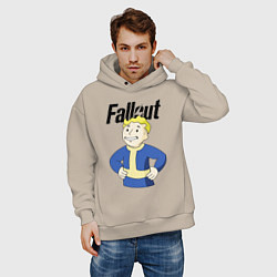 Толстовка оверсайз мужская Fallout blondie boy, цвет: миндальный — фото 2