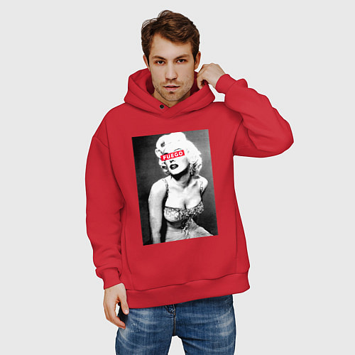 Мужское худи оверсайз Fuego / Красный – фото 3