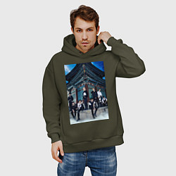 Толстовка оверсайз мужская Stray Kids Thunderous, цвет: хаки — фото 2