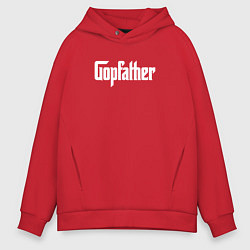Толстовка оверсайз мужская Gopfather, цвет: красный