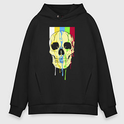 Толстовка оверсайз мужская Color skull - vanguard, цвет: черный