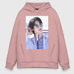 Толстовка оверсайз мужская Мировой красавчик Джин, цвет: пыльно-розовый