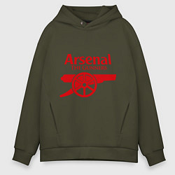 Толстовка оверсайз мужская Arsenal: The gunners, цвет: хаки