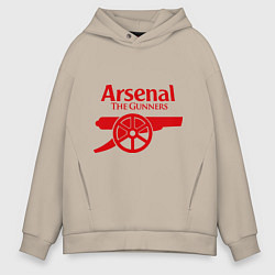 Толстовка оверсайз мужская Arsenal: The gunners, цвет: миндальный