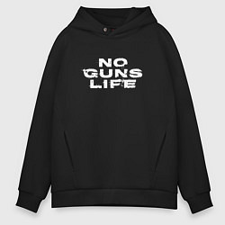 Толстовка оверсайз мужская No Guns Life лого, цвет: черный