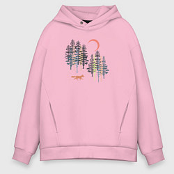 Толстовка оверсайз мужская Лисий Лес, цвет: светло-розовый