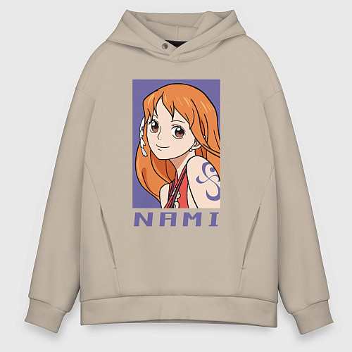 Мужское худи оверсайз Милая Нами / Миндальный – фото 1