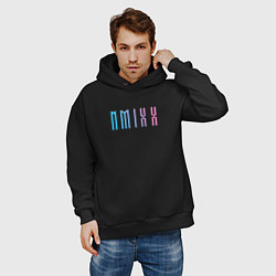 Толстовка оверсайз мужская Nmixx kpop группа, цвет: черный — фото 2