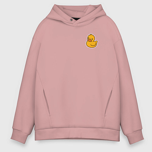 Мужское худи оверсайз Утенок / Пыльно-розовый – фото 1