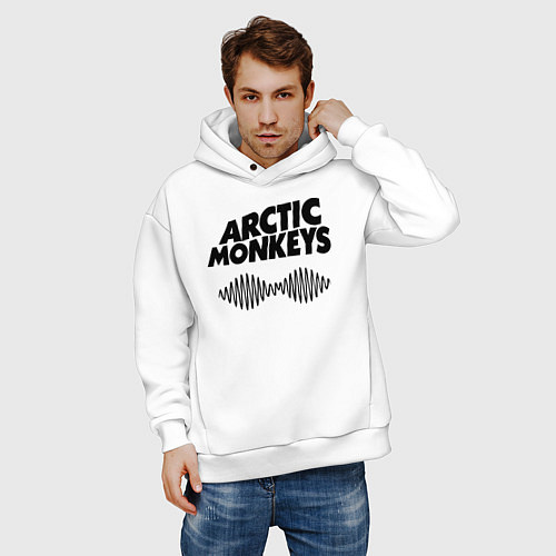 Мужское худи оверсайз Arctic Monkeys / Белый – фото 3