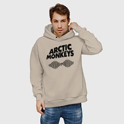 Толстовка оверсайз мужская Arctic Monkeys, цвет: миндальный — фото 2