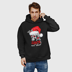 Толстовка оверсайз мужская Santa is not dead, цвет: черный — фото 2