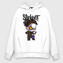 Толстовка оверсайз мужская Slipknot - art, цвет: белый