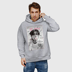 Толстовка оверсайз мужская Lee Know Stray Kids, цвет: меланж — фото 2