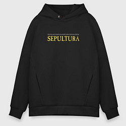 Толстовка оверсайз мужская Sepultura - Lem tribute, цвет: черный
