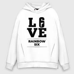 Толстовка оверсайз мужская Rainbow Six love classic, цвет: белый