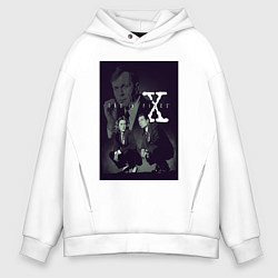 Толстовка оверсайз мужская X poster, цвет: белый