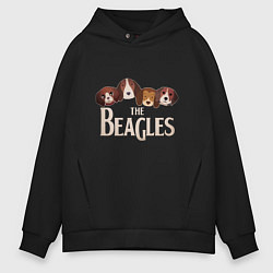 Толстовка оверсайз мужская The Beagles, цвет: черный