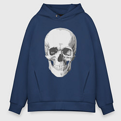 Толстовка оверсайз мужская Platinum Cut Skull, цвет: тёмно-синий